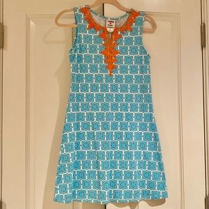 Counting Daisies Blue and Orange Dress